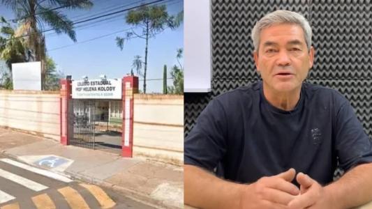 O homem entrou na escola e rendeu o atirador alegando ser policial