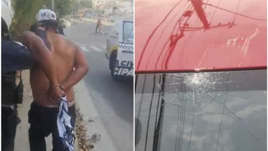 O homem foi encaminhado para a delegacia para as medidas cabíveis