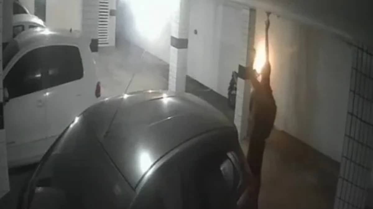 Homem invade prédio, rouba lâmpadas e deixa fezes no local