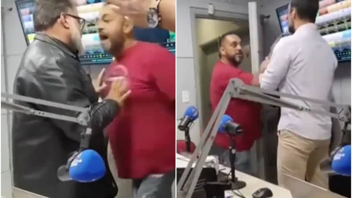 Homem invade rádio e agride jornalistas durante programa ao vivo em Goiás