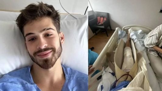 O jovem de 21 anos passou pelo procedimento cirurgico no joelho nessa quarta (9)
