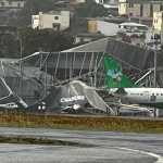 Hangar desaba com chuva forte no Aeroporto da Pampulha