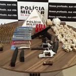 Armas, munições e drogas são encontradas enterradas em matagal no interior de Minas