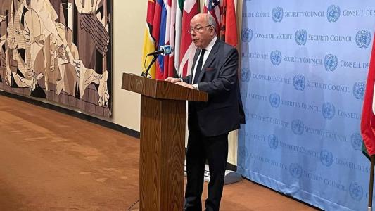 O ministro das Relações Exteriores, Mauro Vieira, concedeu entrevista coletiva nesta sexta-feira (13), após reunião do Conselho de Segurança da ONU