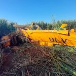 Piloto fica ferido após queda de avião de pulverização em Minas Gerais