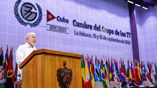 O presidente Luiz Inácio Lula da Silva discursou na cúpula do G77
