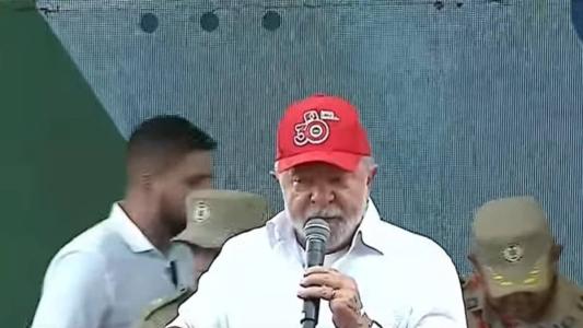 O presidente Lula durante evento em Abaetetuba (PA)