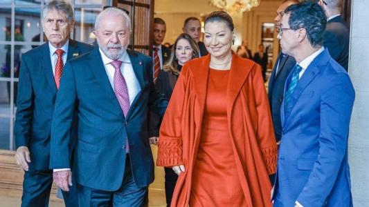 O presidente Lula e a primeira-dama Janja