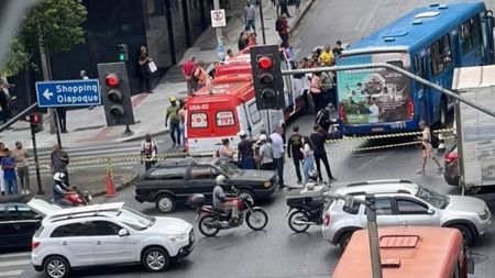 O Samu e o Corpo de Bombeiros foram até o local