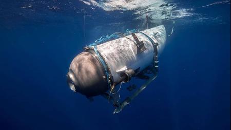 O submarino estava com cinco tripulantes