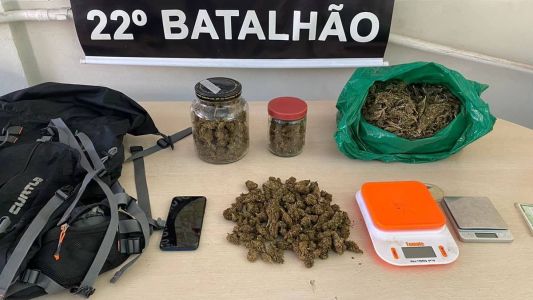 O suspeito vendia skunk, uma espécie de maconha mais pura