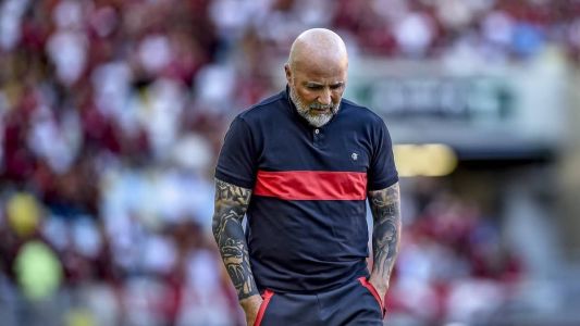 O técnico Jorge Sampaoli em ação pelo Flamengo