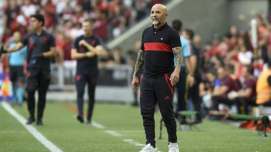 O técnico Sampaoli em ação pelo Flamengo