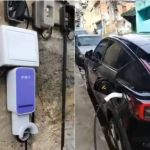 Vídeo: Carro elétrico avaliado em R$ 400 mil é encontrado carregando em 'gato' em favela do Rio