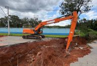 Obras avançam em área interditada no Acesso Norte em Juiz de Fora
