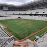 Fotos: com mais de 95% das obras concluídas, veja como está o gramado da Arena MRV