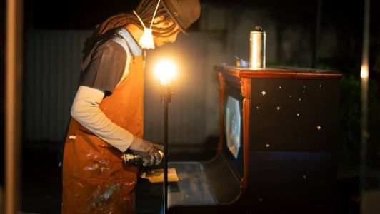 Obras de arte foram feitas por seis grafiteiros da capital