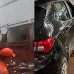 Carros alagados e muros derrubados: chuva forte atinge Lourenço, no Sul de Minas, e provoca estragos