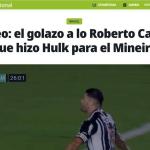 Cruzeiro x Atlético: jornal argentino compara Hulk a Roberto Carlos após gol