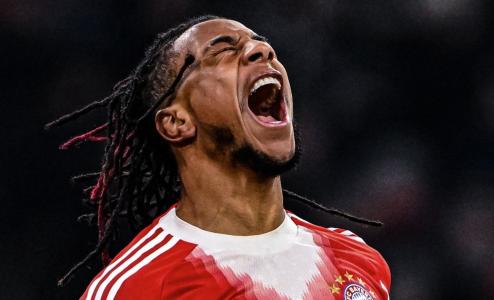 Michael Olise em ação pelo Bayern na temporada 2025/2026