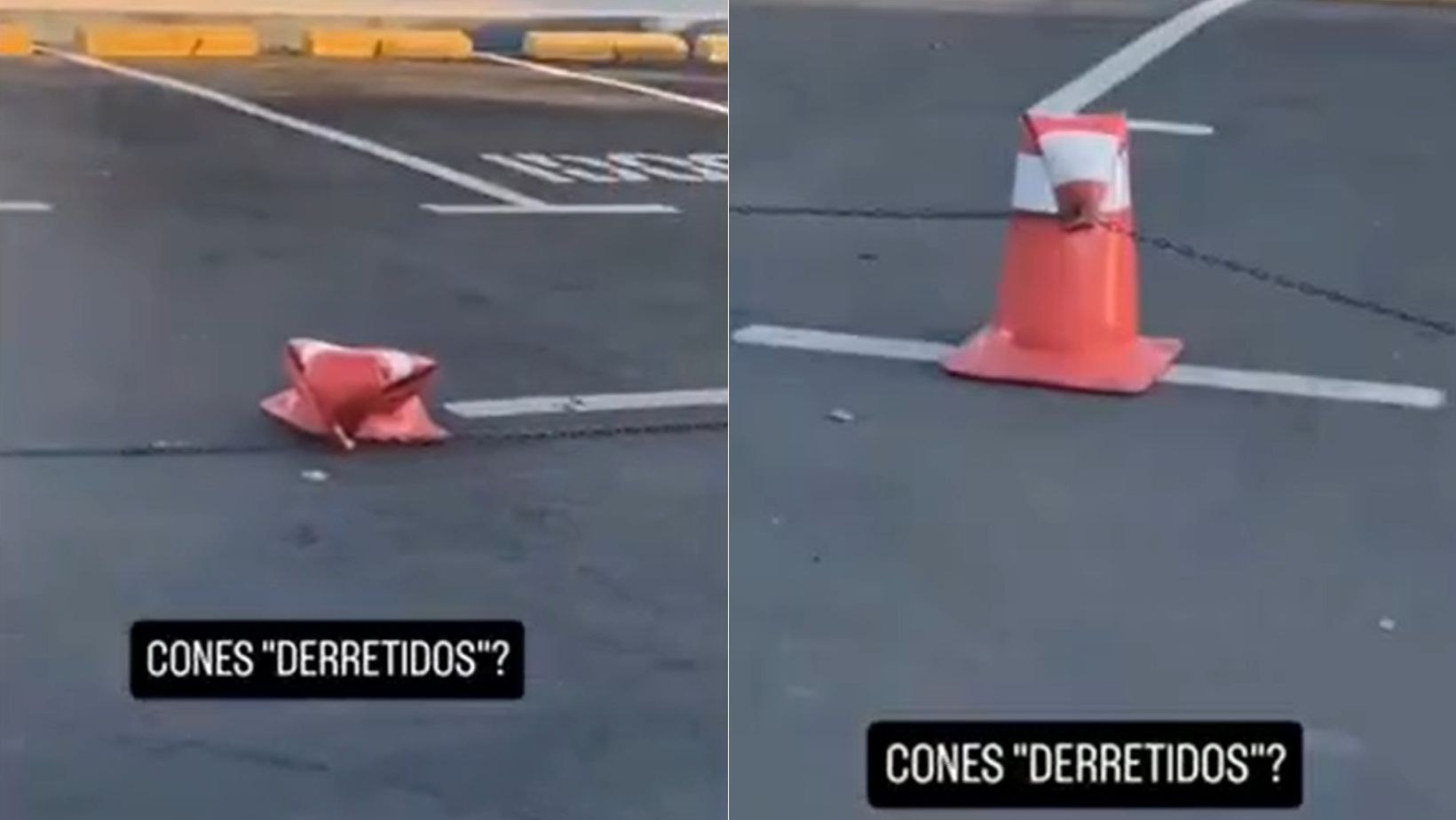 Vídeo: onda de calor 'derrete' cones na prefeitura de cidade no RS; município registrou 37 °C