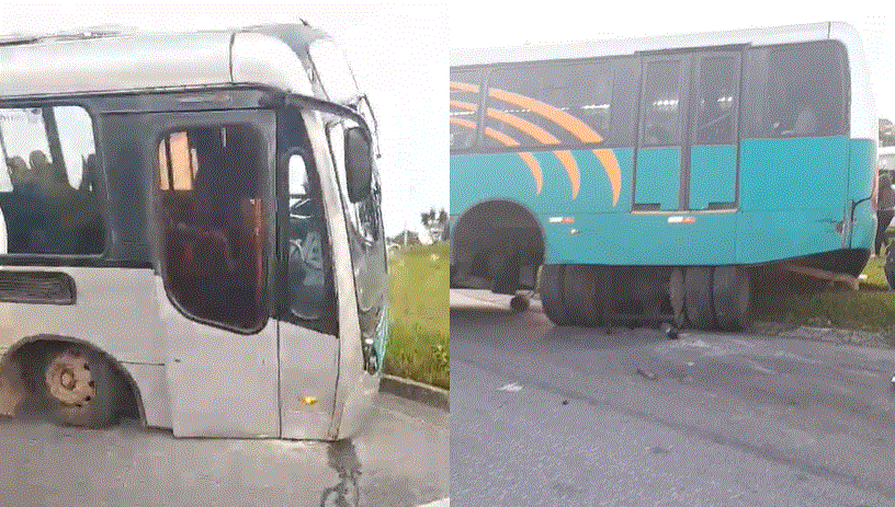 Ônibus do Move perde eixo em plena MG-010 e complica o trânsito na Grande BH