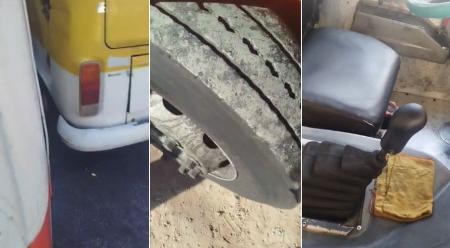 Vídeo mostra estado de sucateamento do ônibus
