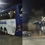 Vídeo mostra momento em que ônibus de turismo é atingido por trem em MG