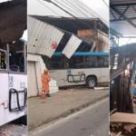 Ônibus com 50 passageiros bate em imóvel e fere 20 em Juiz de Fora