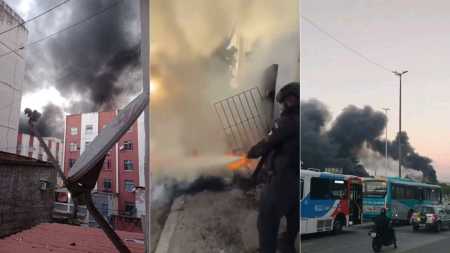 Operação Barricada Zero fecha Avenida Brasil após ataques e incêndio de barricadas no Rio de Janeiro