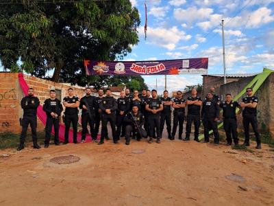 Operação contou com diversos agentes para coibir o tráfico e crimes violentos na cidade