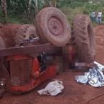 Trator capota e operador de 61 anos morre esmagado no interior de Minas