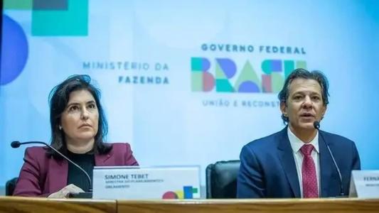 Orçamento é gerido pelos ministros do Planejamento, Simone Tebet (MDB), e da Fazenda, Fernando Haddad (PT)