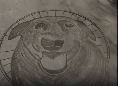 Imagens publicadas nas redes sociais mostram a homenagem