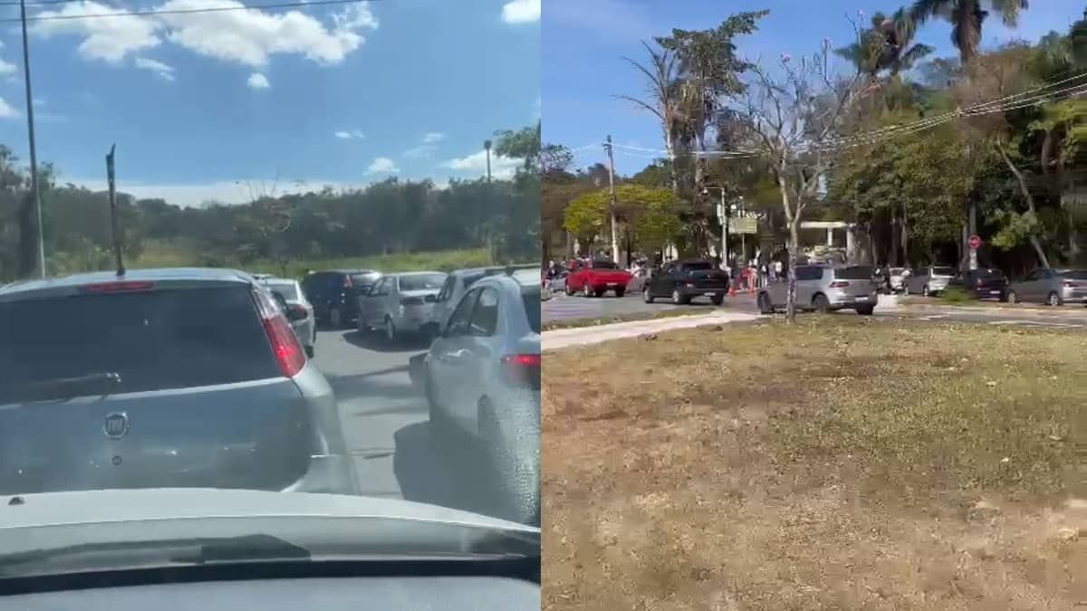 Chegada ao Zoológico de BH ‘trava’ trânsito na orla da Lagoa da Pampulha