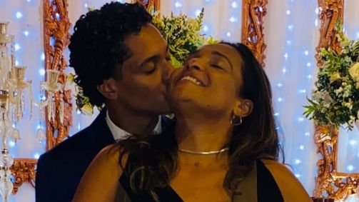 Oruam e sua mãe Márcia Gama