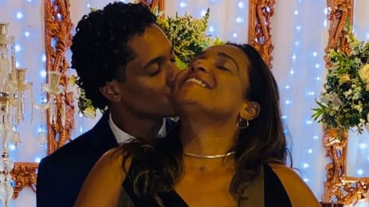 Oruam e sua mãe Márcia Gama