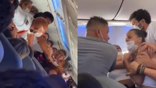 Os envolvidos na confusão foram retirados do avião