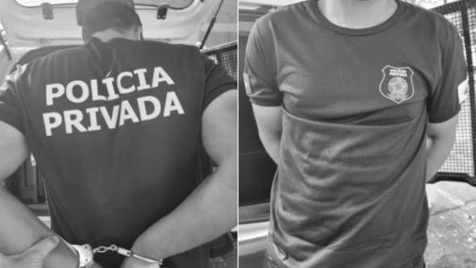 Os homens precisaram ser algemados após resistir a abordagem policial