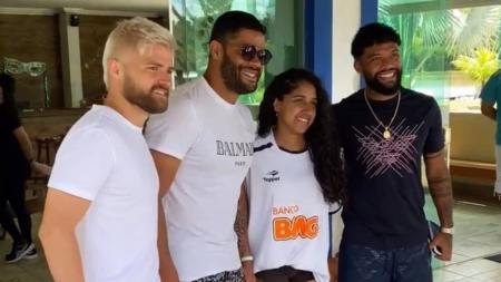 Os jogadores do Atlético foram com familiares num hotel fazenda na região metropolitana