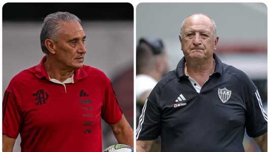 Os técnicos Tite, do Flamengo, e Luiz Felipe Scolari, do Atlético, são velhos conhecidos