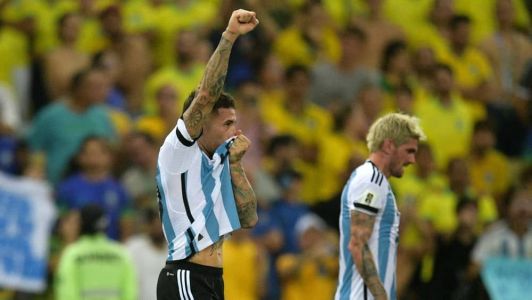Otamendi comemora gol da Argentina no Maracanã