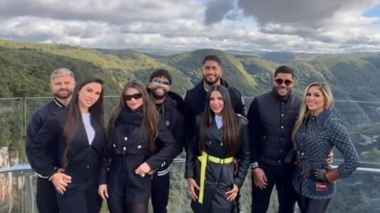 Otávio e Hulk estiveram em Gramado ao lado de Eduardo Sasha e Pablo, de RB Bragantino e Flamengo
