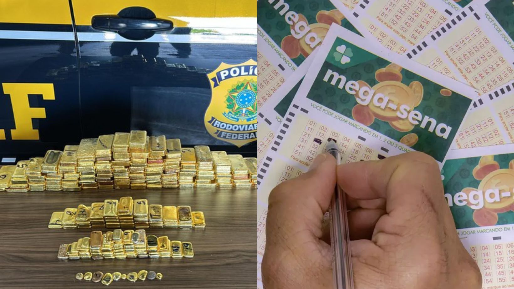 Ouro de R$ 61 milhões: apreensão da PRF supera prêmio acumulado da Mega-Sena