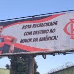 Torcida do Flamengo faz outdoor provocativo ao Atlético em BH; veja