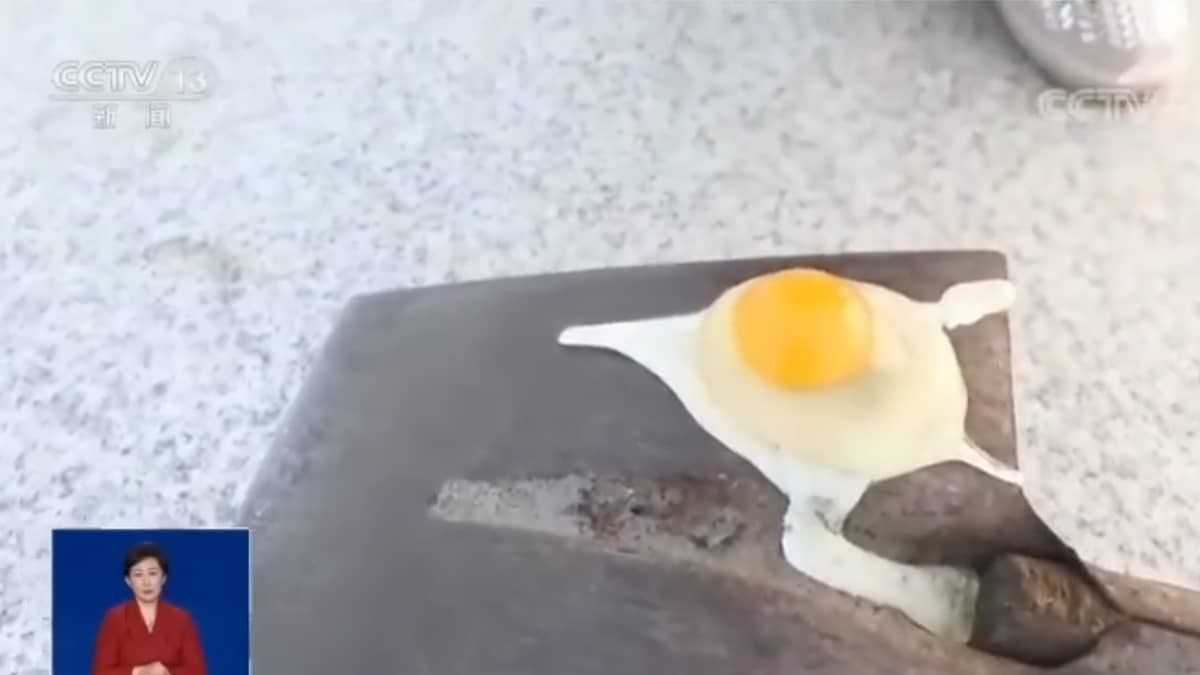 Vídeo: ovo congela em segundos em cidade chinesa que registrou -53ºC