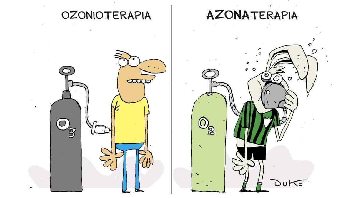 Charge do Duke: ozonioterapia x situação do América no Brasileiro