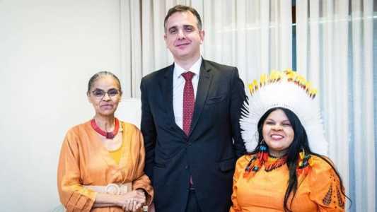 Pacheco se reuniu com as ministras Marina Silva e Sônia Guajajara