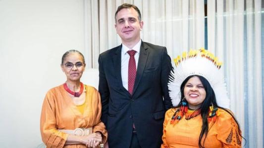 Pacheco se reuniu com as ministras Marina Silva e Sônia Guajajara