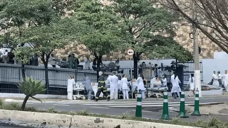 Idosa de 94 anos morre durante evacuação de hospital incendiado em SP